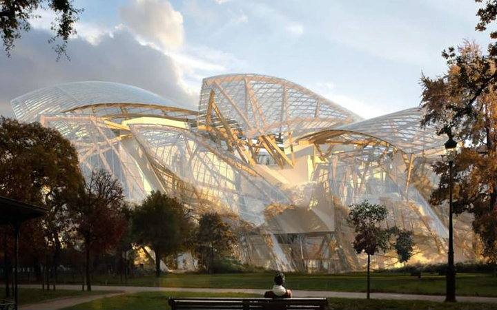 Louis Vuitton fondation . Frank Gehry . Paris . France