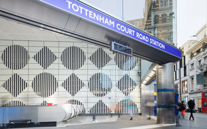 Daniel Buren . Tottenham Station . London