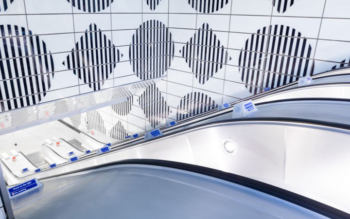 Daniel Buren . Tottenham Station . London