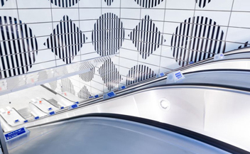 Daniel Buren . Tottenham Station . London